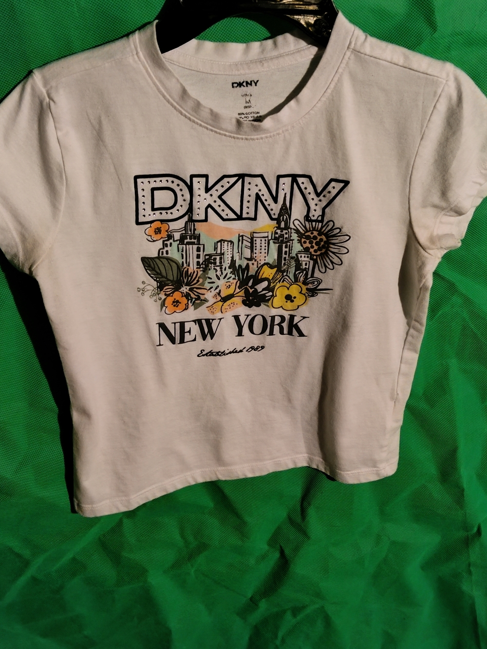 DKNY White Floral New York Graphic Tee for Kids